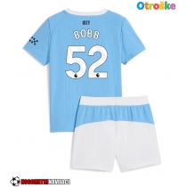 Otroške Nogometnih dresov Manchester City Oscar Bobb #52 Domači 2025-26 Kratki rokavi (+ hlače)